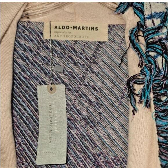 NWT Anthropologie Sunset Fringe Belted Cardigan Blanket Jacket MP - Picture 7 of 11